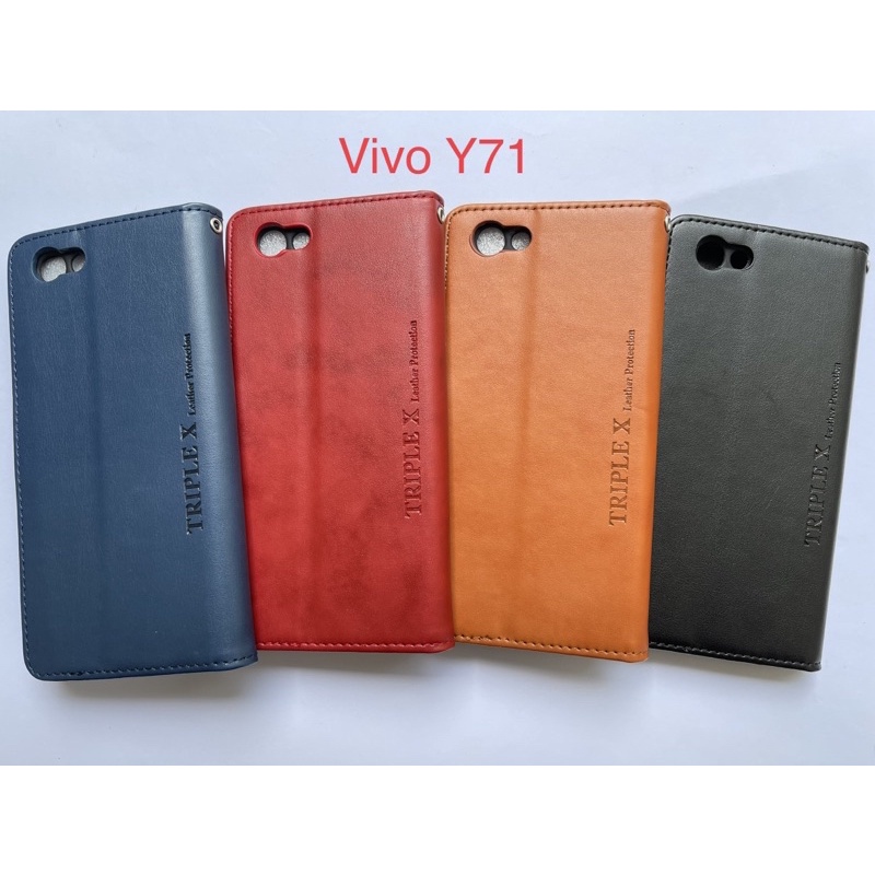 Leather Wallet Flip New Vivo Y71