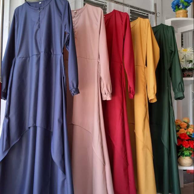 Gamis muslimah bahan toyobo premium