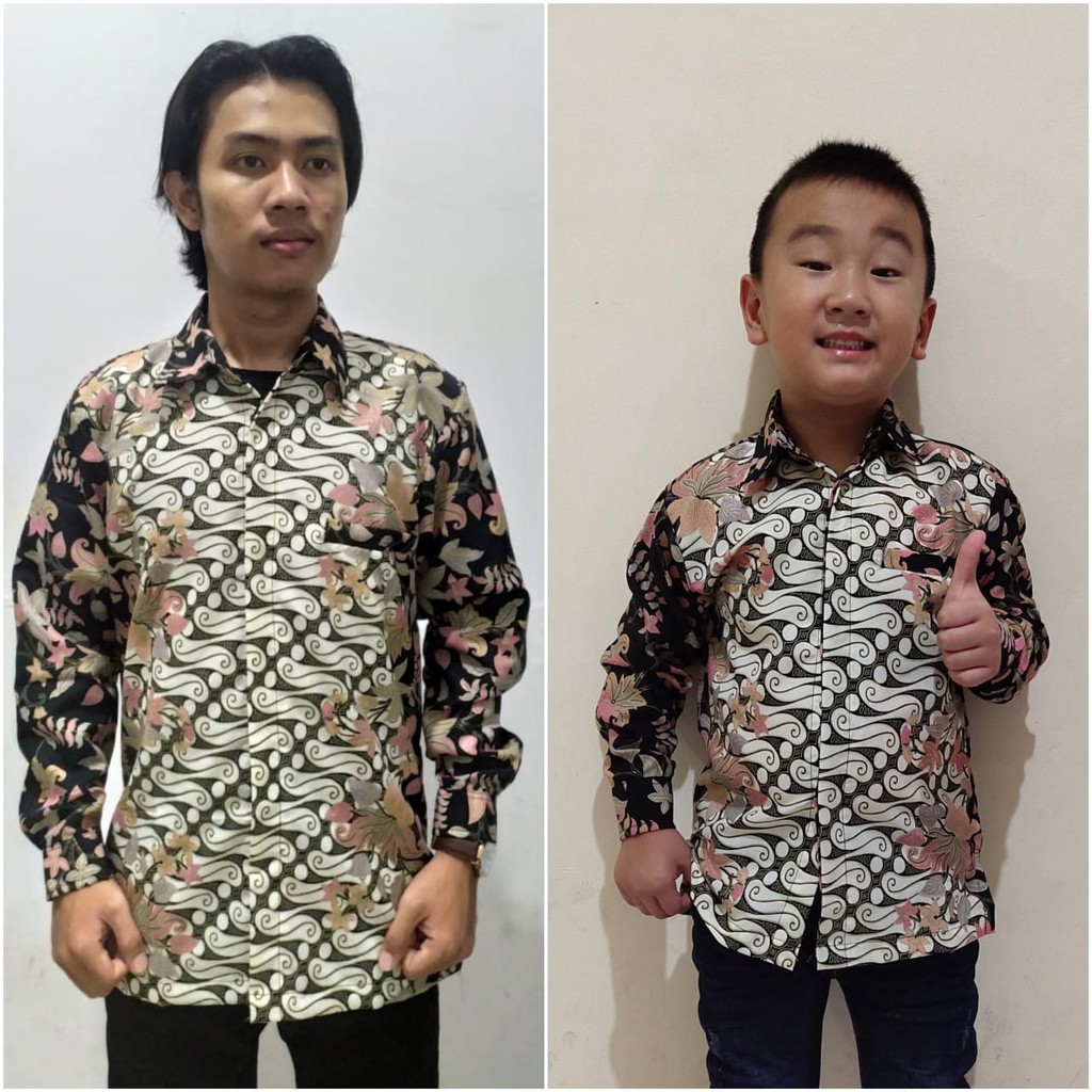 SB Collection Couple Dadboy Lisno Atasan Kemeja Batik Modern Anak Dan Ayah Pria