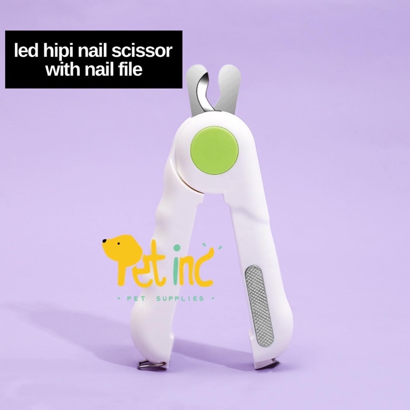 LED HIPI NAIL SCISSOR WITH NAIL FILE