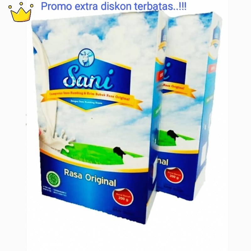 

susu kambing bubuk merek SANI 200g BPOM dan Halal LPPOM MUI