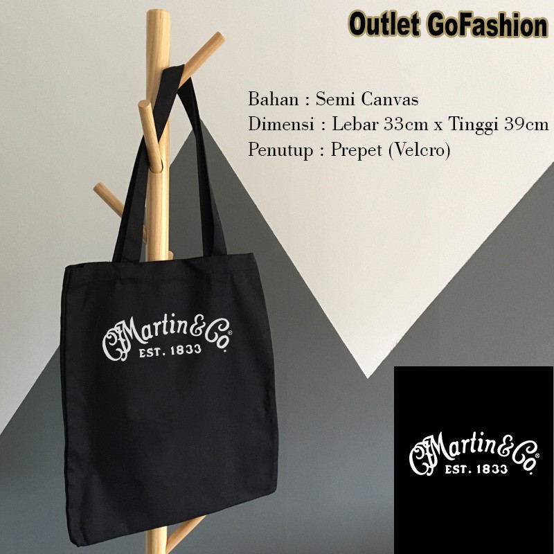 Tas Totebag Martin and Co Guitar Musik Desain Tulisan Simple Distro Outlet GoFashion Terbaru COD
