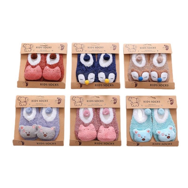 tokolima9 - SEPATU BAYI KAOS KAKI BULU LEMBUT MOTIF LUCU / BABY SHOES PREWALKER