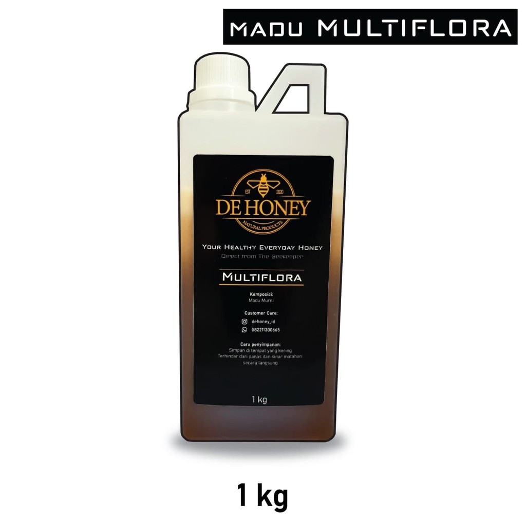 

De Honey Raw Honey Multiflora 1kg Madu Mentah 100% Asli