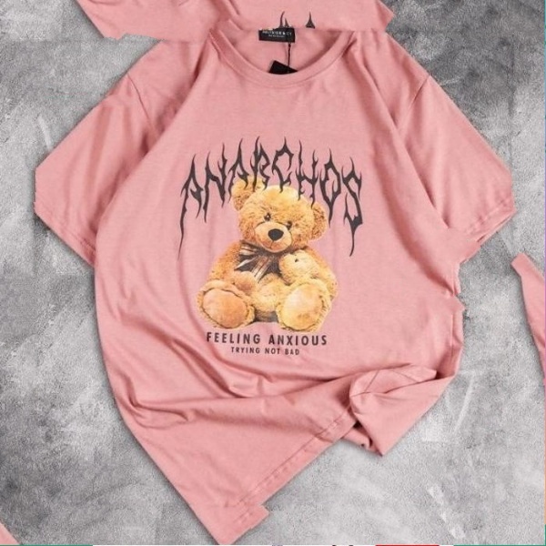 IL - KAOS OVERSIZE ANARCHOS | KAOS T-SHIRT TEDDY BEAR BIG SIZE WANITA TUMBLR TEE