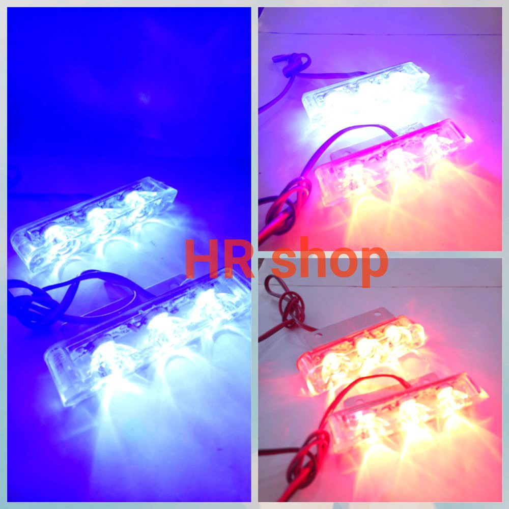 Lampu Strobo Led 3 mata Slim mini Diskon