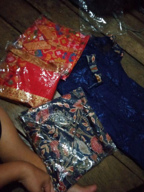 Sarimbit Batik Mentari Pendek Couple Batik Seragam Kebaya Batik Modern Batik Keluarga Batik Anak