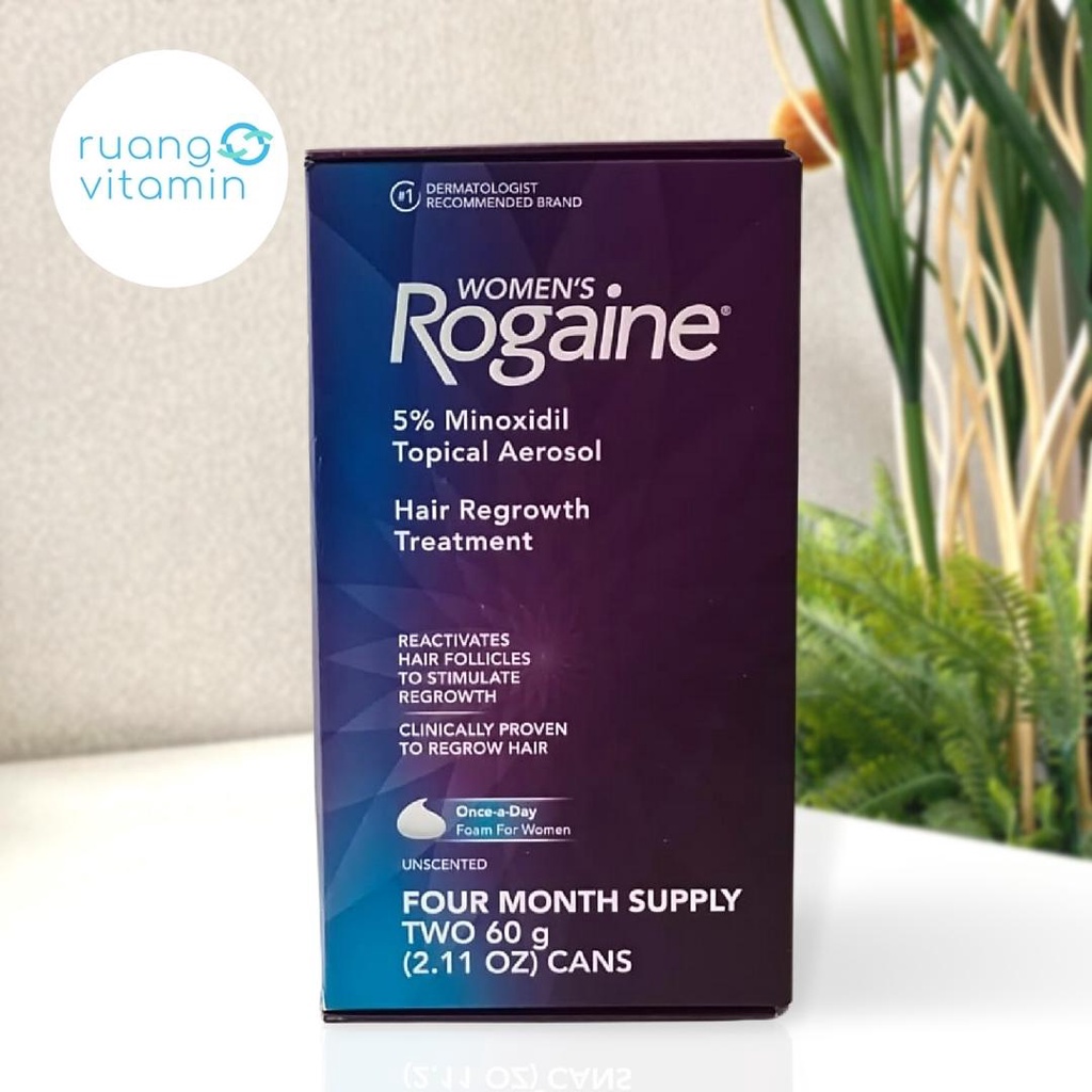 ROGAINE Women's Foam 5% Minoxidil Box 60gr (isi 2 botol)