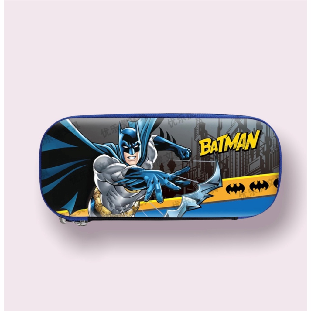 Tempat Pensil Kotak pensil Tepak 3D Timbul Hardtop Pencil Case Motif Mobil Murah-Batman