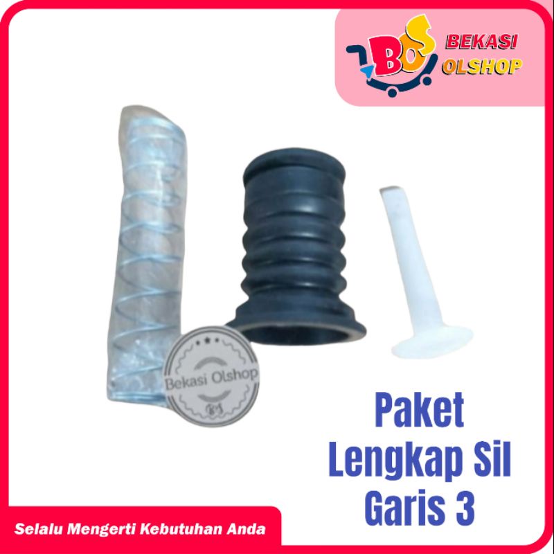 Paket Lengkap Seal Pembuangan/Sil Pembuangan/Per/Tarikan Pembuangan Garis 3 Multi