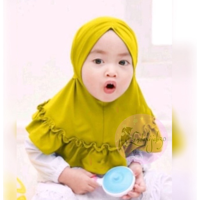 jilbab bayi / jilbab anak / hijab anak / kerudung syria amira 0-3thn / kerudung bayi / hijab bayi
