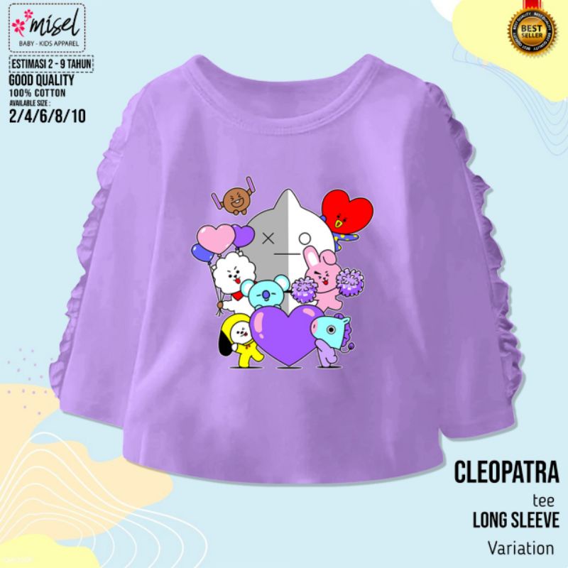 Kaos Anak perempuan lengan panjang Cleopatra 2-8 Tahun Original MISEL