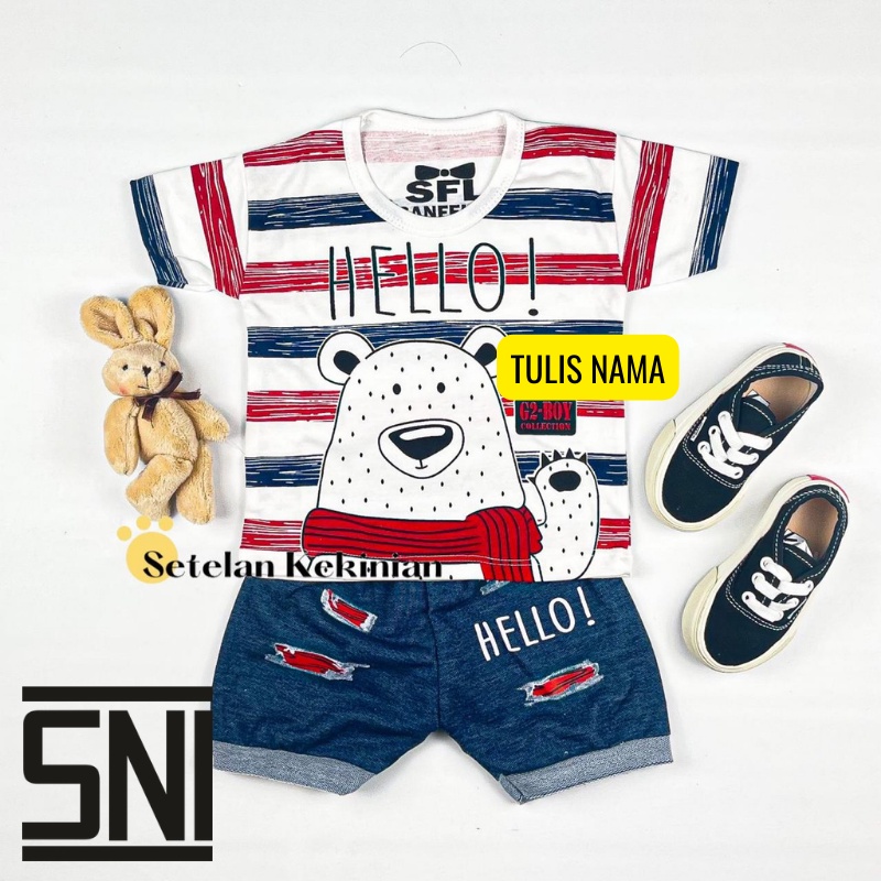 [GRATIS TULIS NAMA] Setelan Anak Laki Laki 0-12 bulan Set Baby Boy Keren Kado Newborn Lahiran