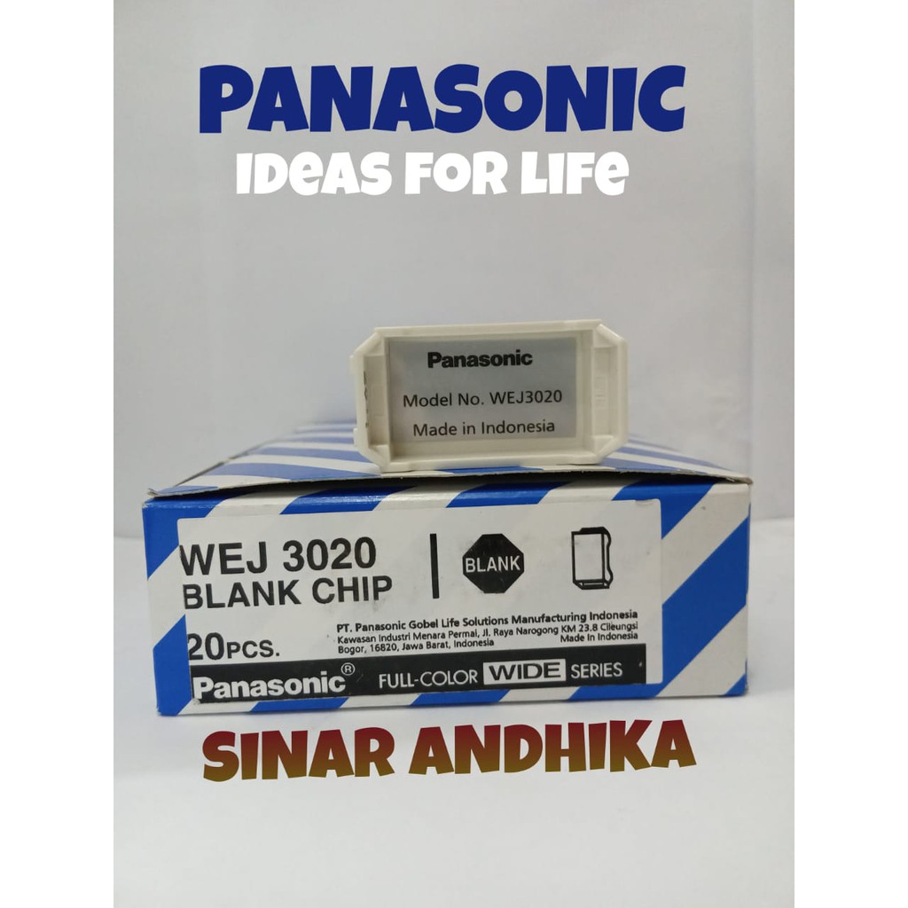 PLAT PENUTUP / BLANK CHIP PUTIH PANASONIC WEJ 3020