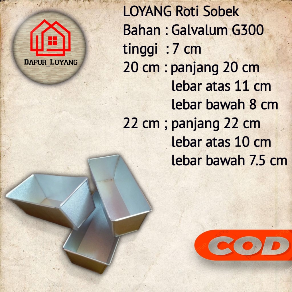 Loyang Roti Sobek | Ukuran 18/20/22cm - Aluminium Anti Karat