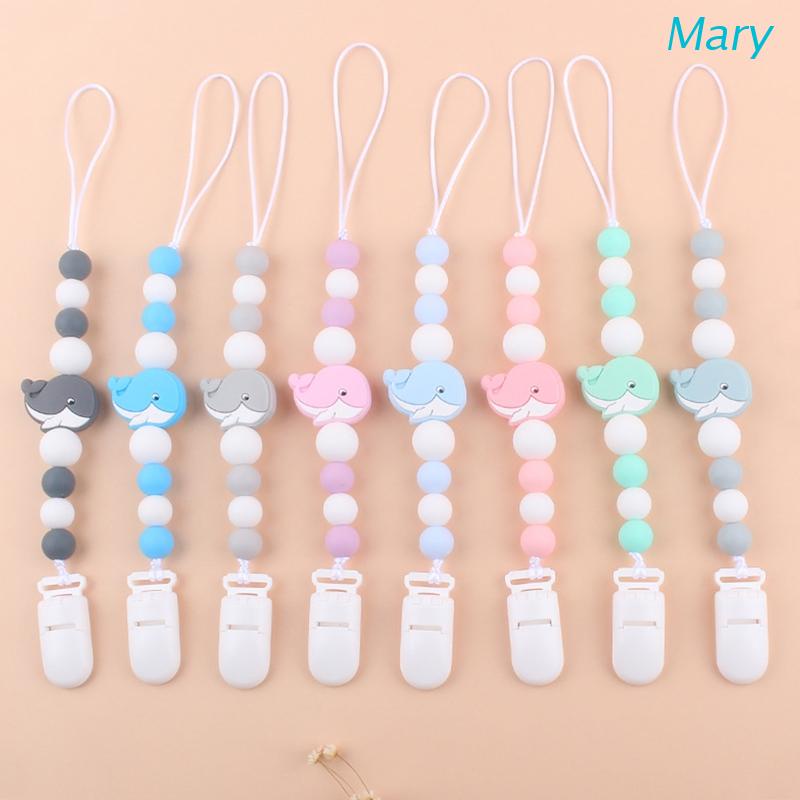 Mary Mainan Teether Bayi Bentuk Ikan Paus Kartun Bahan Silikon