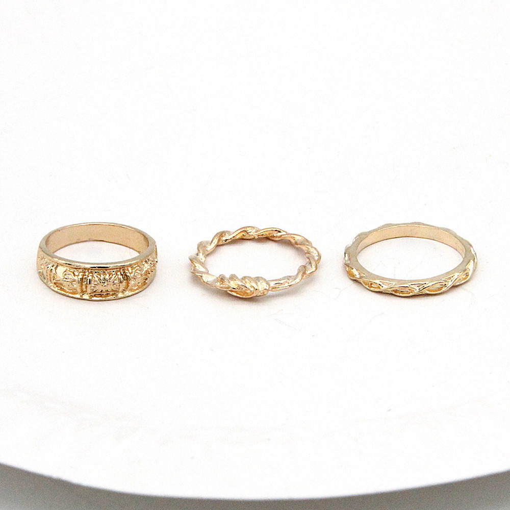 Boho Geometric Gold Ring Rhinestone Joint Tail Ring for Women Charm Jewelry