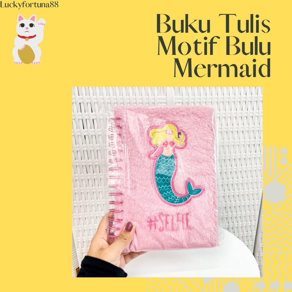 

[LuckyFortuna88] Buku tulis motif bulu mermaid notebook motif bulu mermaid buku spiral bulu mermaid lucu menarik unik kado termurah kualitas premium