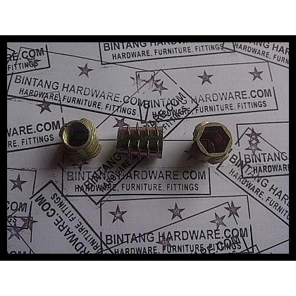 Mur Nanas Diameter 8 Mm Mur Tanam Ukuran 8 Mm Pasangan Baut 8 Mm