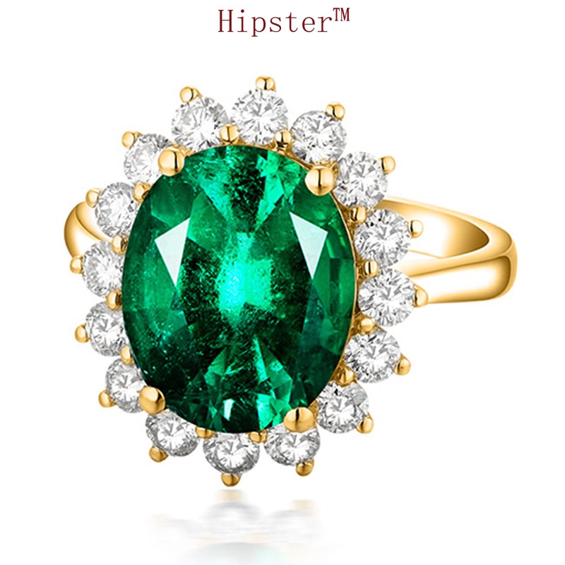 Retro Fashion Hot Sale Inlaid Emerald Ring