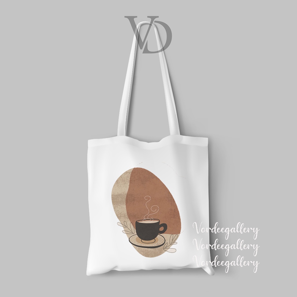 TOTE BAG KANVAS MOTIF ART ABSTRACT NEW TERBARU / AESTHETIC TOTE BAG / TAS BELANJA MOTIF ABSTRAK