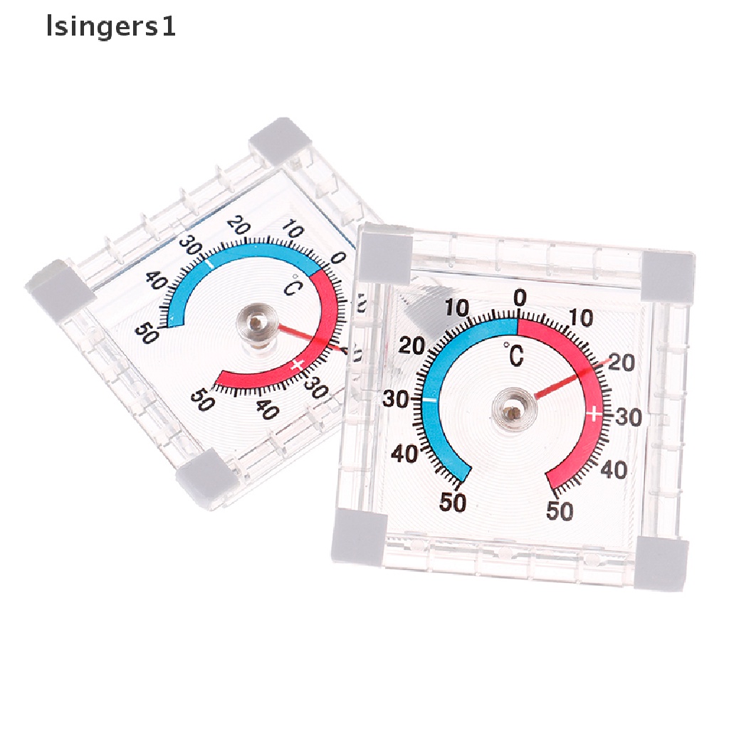 (lsingers1) Termometer Dinding Bentuk Kotak Untuk Taman / Rumah