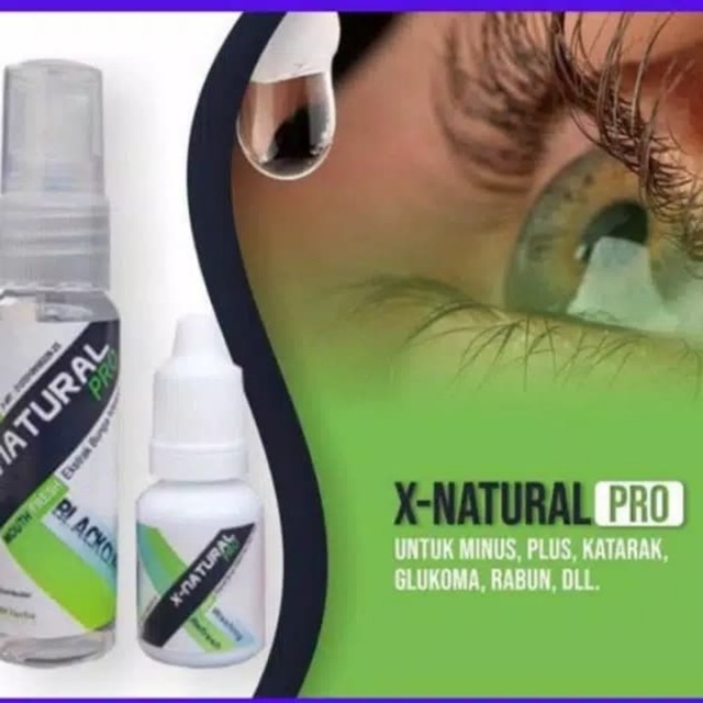 Paket x natural pro tetes mata 100% Asli..mengobati mata minus plus-silinder-katarak & sakit gigi