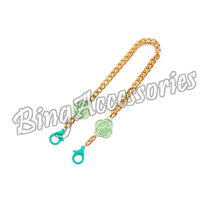 Tali Masker Rantai Besar Strap Masker Kalung Masker FS1230 - hijau muda