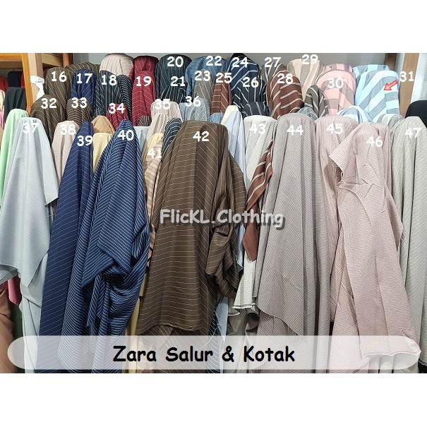 Bahan Kain Tartan Zara Salur Kotak Kotak Motif Corak