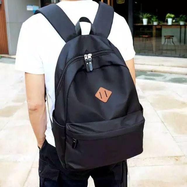 Backpack style tas sekolah ransel clasic-Hitam