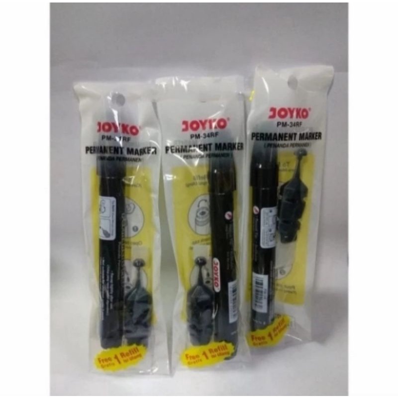 

Spidol Permanen Joyko PM 34 RF +reffil