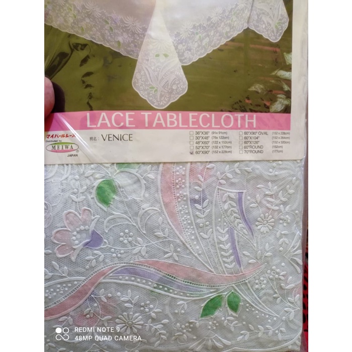 Taplak Meja Makan - Taplak Meja Makan Vinyl Premium Waterproof Size 6/8 Kursi