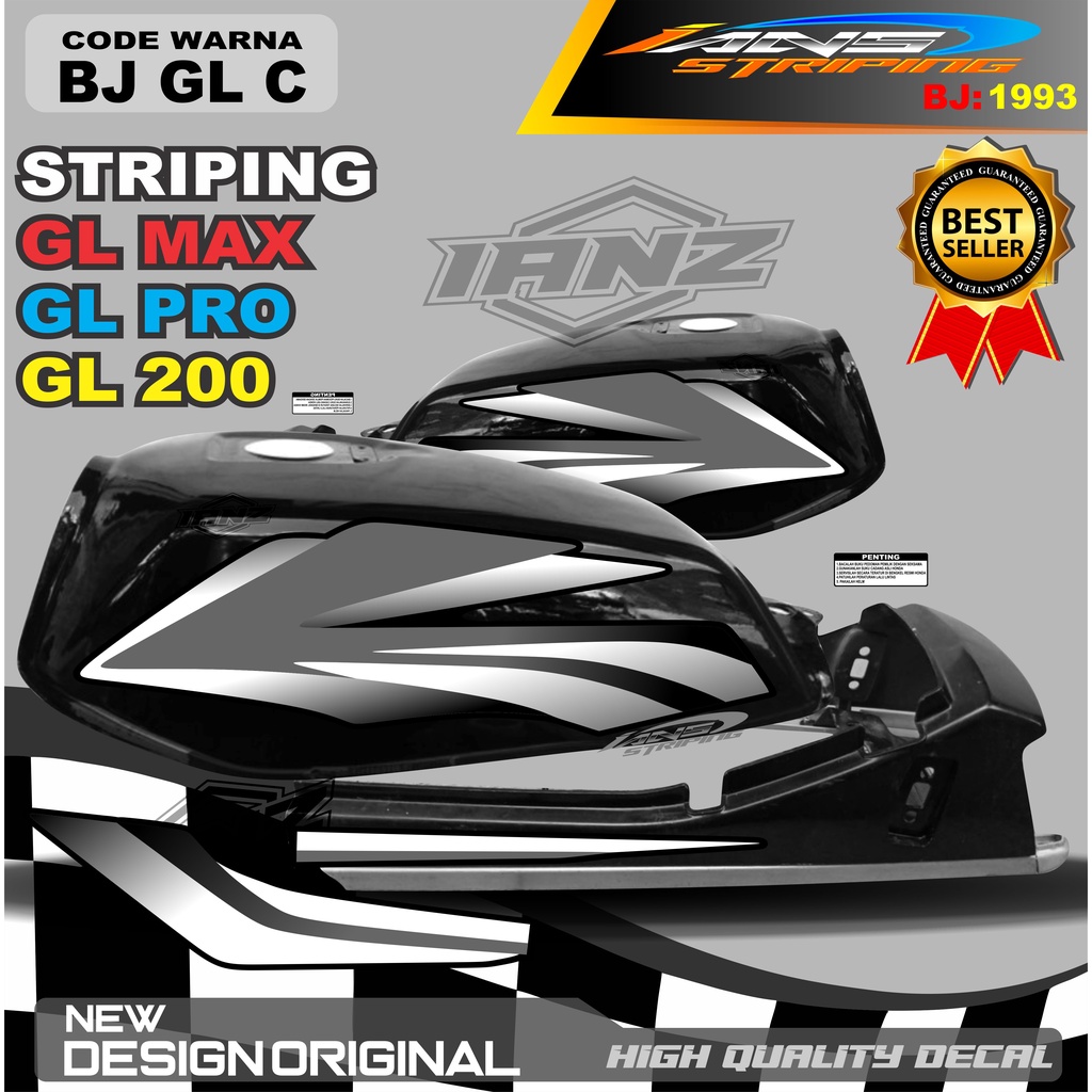 STRIPING STANDART GL MAX GL PRO / STRIPING VARIASI HONDA GL TERBARU / STRIPING VARIASI GL MAX / STIKER MOTOR