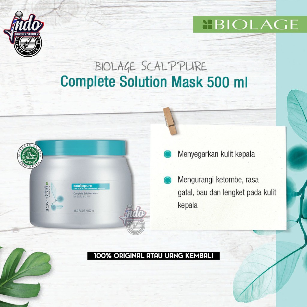 Matrix Biolage Scalppure Complete Solution Mask 490gr/ Hair Mask / Masker Rambut Ber ketombe