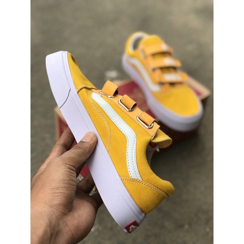 SEPATU VANS OLDSCHOOL VELCRO PEREKAT YELLOW VELCRO PREPET KUNING