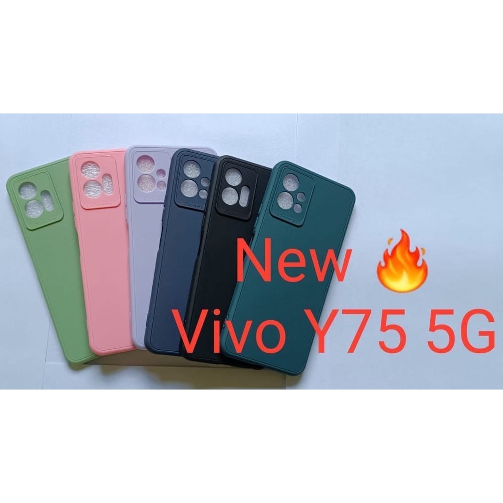 Case Vivo T1 Y55 Y75 5G 6.58&quot; Garskin 3DCamera Aero Oem Slim Fit Black Macaron Auto Focus Anti Crack Anti SELIP