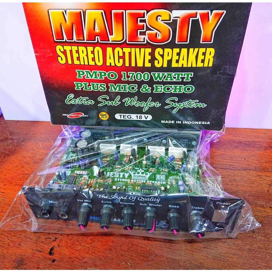Kit Power Amplifier Aktif MAJESTY 391 Kit Speaker Active MAJESTY 391 Stereo MAJESTY 391