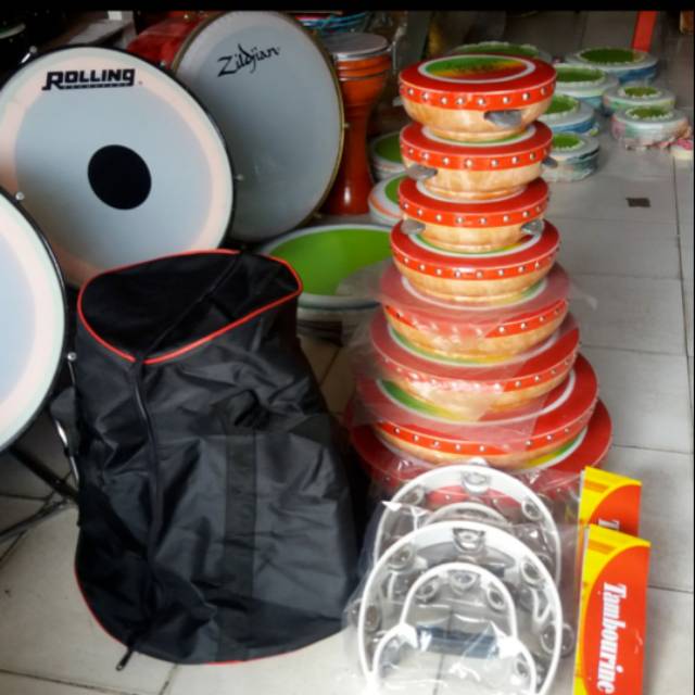 Rebana Qasidah Motif Keramik susun 8