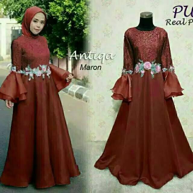 Gamis Pesta Premium Antiqa Gamis Pesta Muslimah Mewah