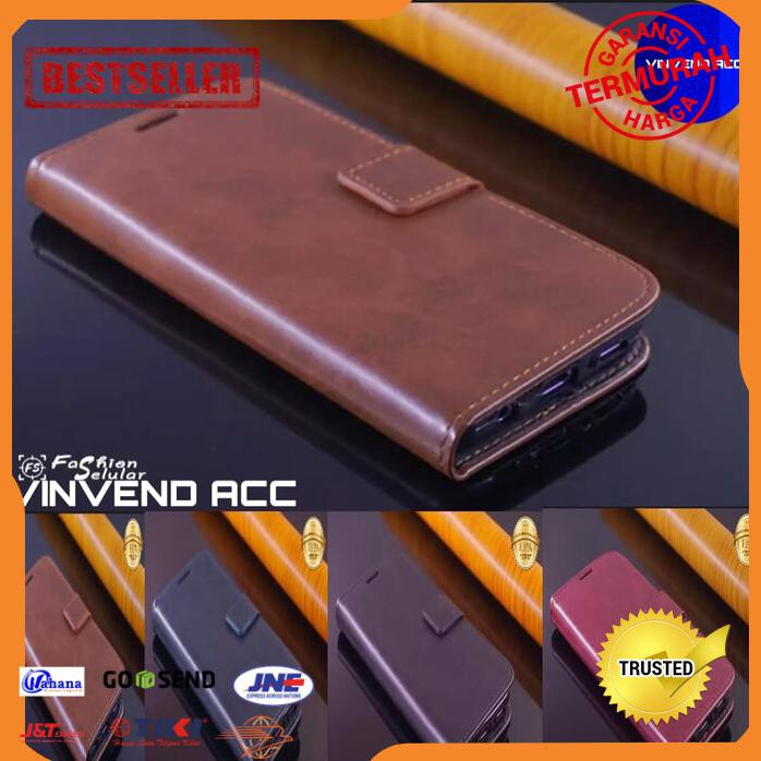 FLIP CASE HP VIVO V15 WALLET LEATHER CASE DOMPET