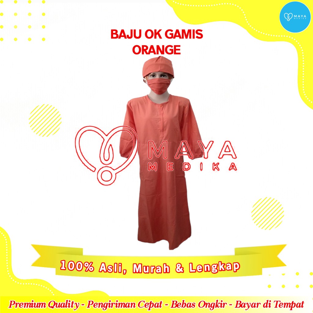 Baju OK Orange Lengan Panjang Baju Resleting Gamis