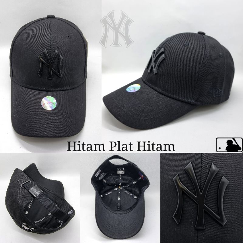 Topi Pria Wanita NY Import Baseball Terbaru Logo Plat Besi Metal