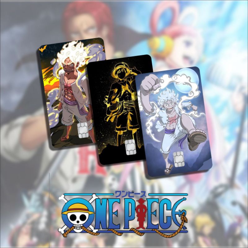 SKIN CARD (HOLOGRAM) STICKER GARSKIN KARTU ATM / E TOLL / E MONEY / FLAZZ ANIME ONE PIECE luffy