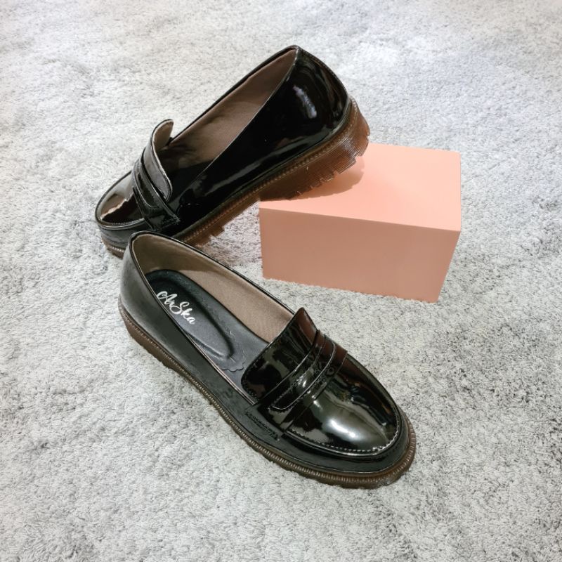 Arskaprojects- Gaudy docmart glossy sol caramel / sepatu docmart / sepatu wanita