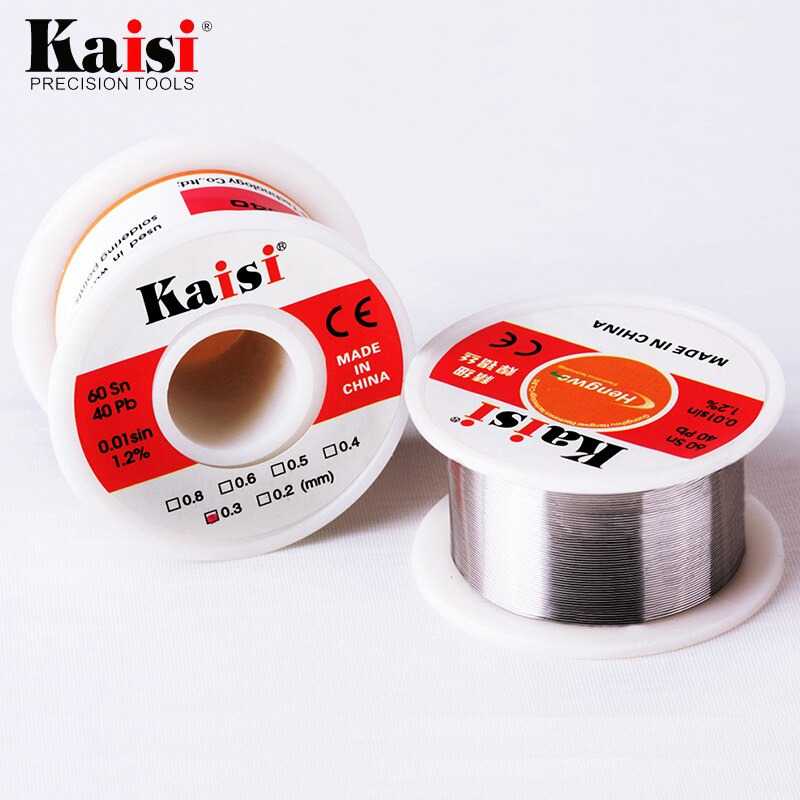 GS8 Kawat Timah 50G Solder Tin Lead Sn60/Pb40 0.3mm Kaisi