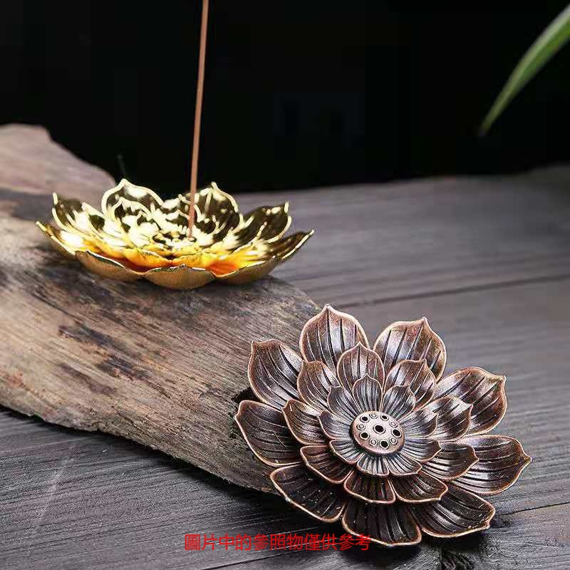 Holder Dupa Bakar Desain Lotus Bahan Metal Gaya Retro Untuk Dekorasi Natal