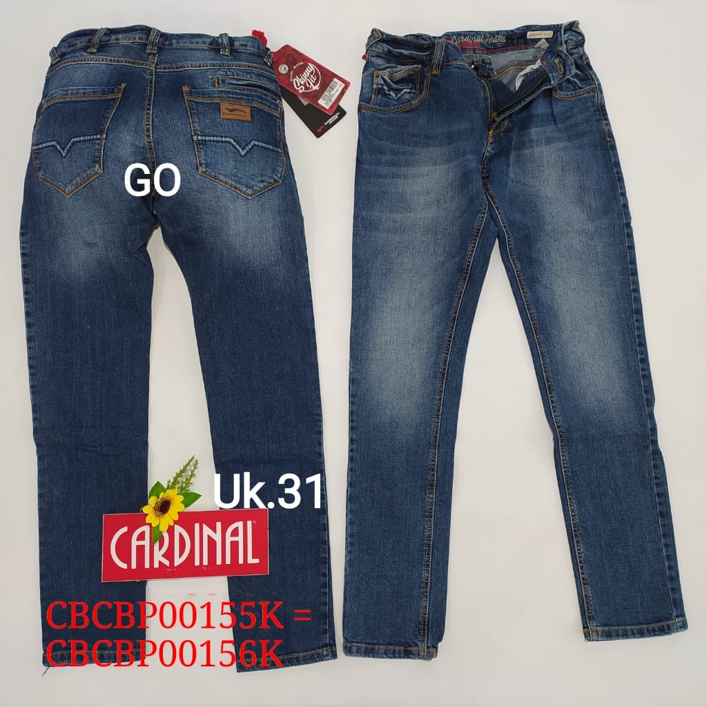 gof 31 CARDINAL CBCBP Celana Panjang Jeans Pria Pencil Stretch Slimfit Super Skinny Sobek Bermuda