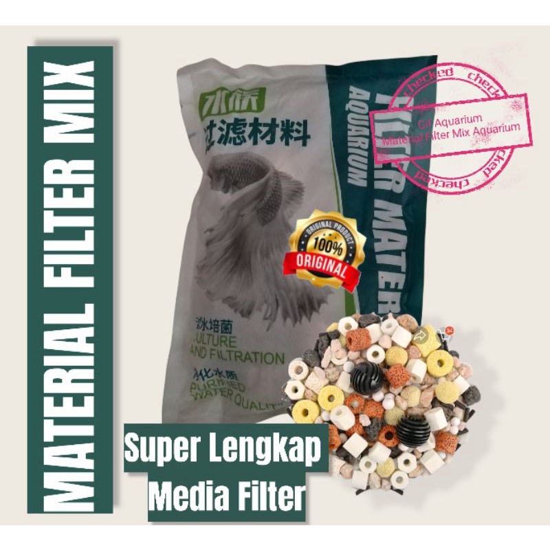 Filter Media Mix Aquarium  Material Bacterial House Bio Ball Ring Momogi Block