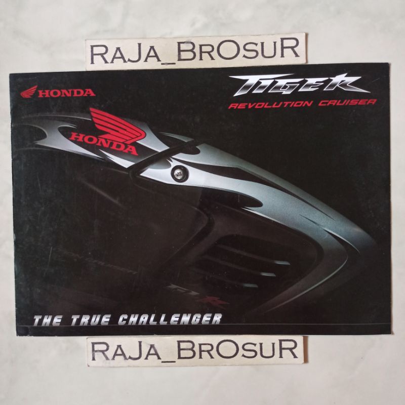 Poster brosur katalog leaflet Honda Tiger 2000/Tiger Revolution Tirev 2007