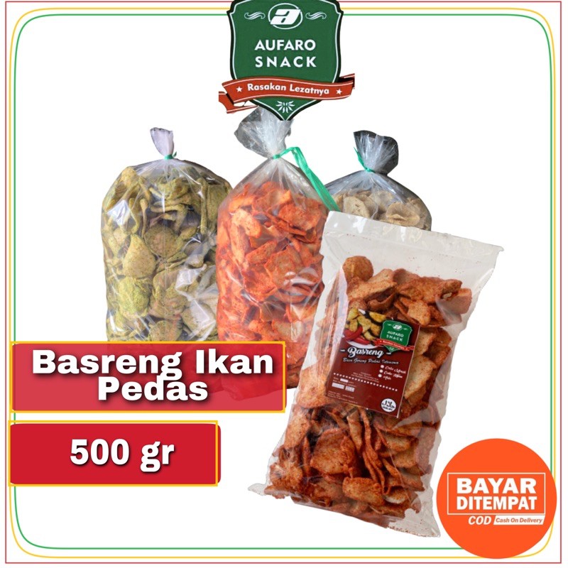 BASRENG PEDAS KILOAN AUFARO 500 g (1/2 kg)  cabe merah cabe hijau original asin BANDUNG